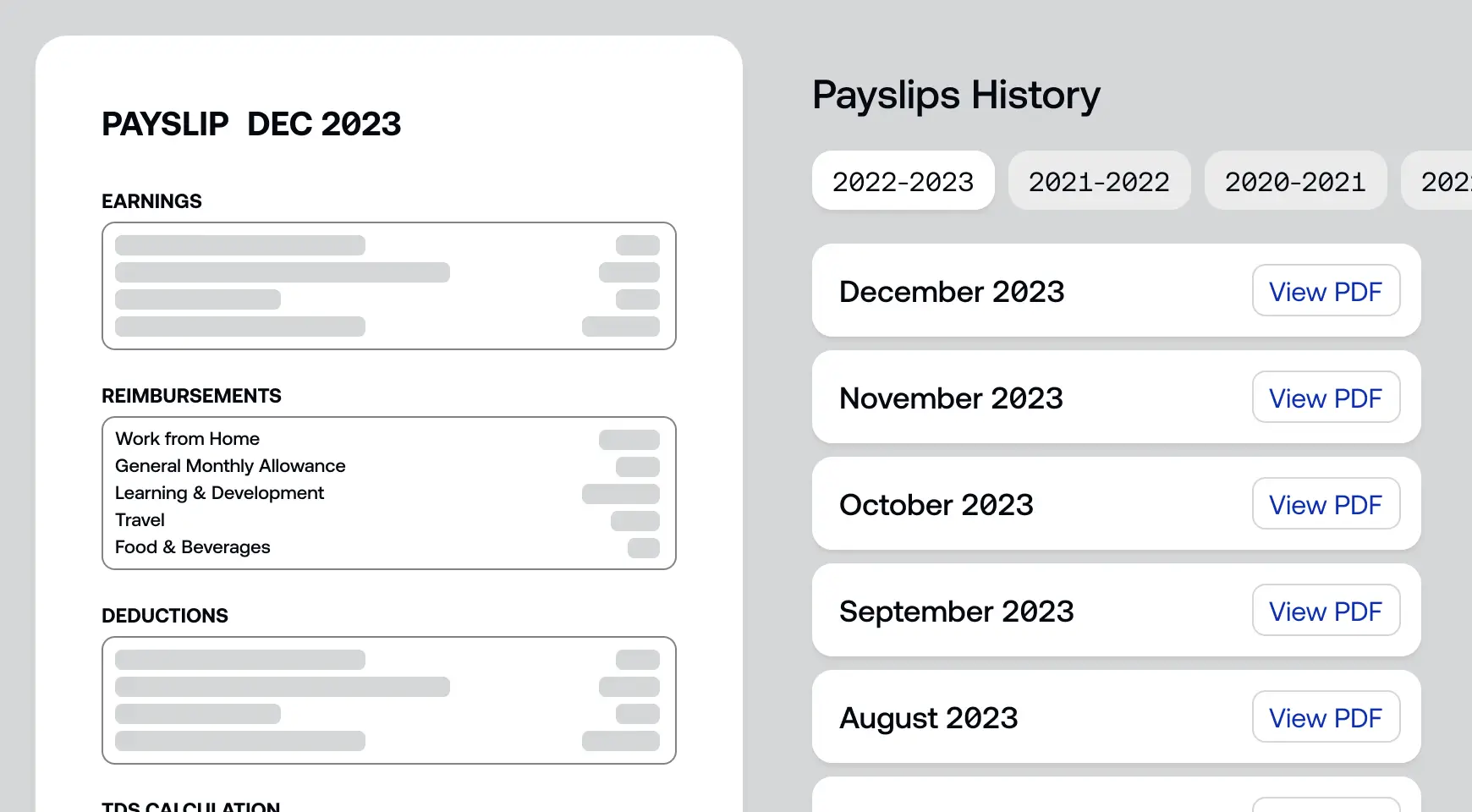 Payslips Simplification